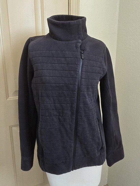 lululemon athletica Jackets & Blazers - Lululemon Women’s Fleece Be True Jacket Inkwell Blue Size 6 Relaxed Fit Soft